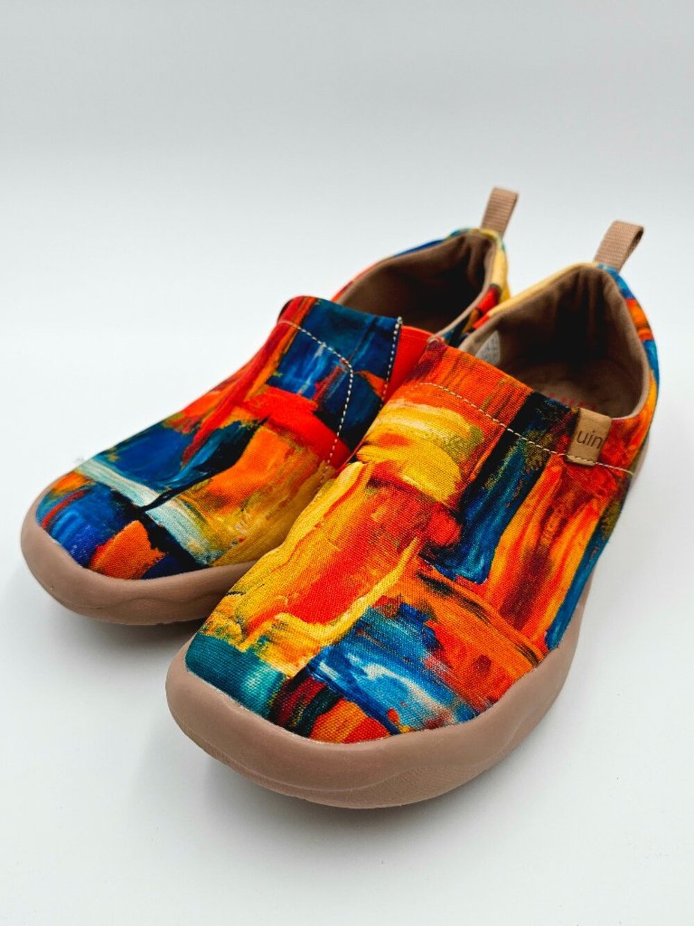 UIN Color Brush Toledo 1 Slip On Casual Shoes Painted Canvas Women's Size 7.5